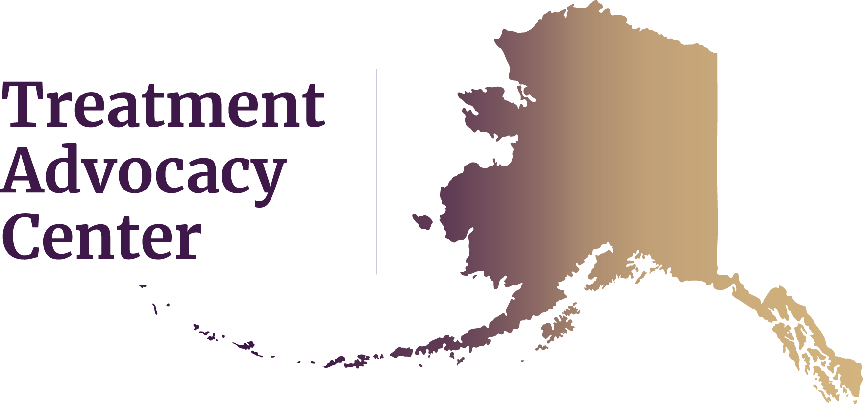 State of Alaska next to Treatment Advocacy Center text, symbolizing local severe mental illness data, laws, and resources