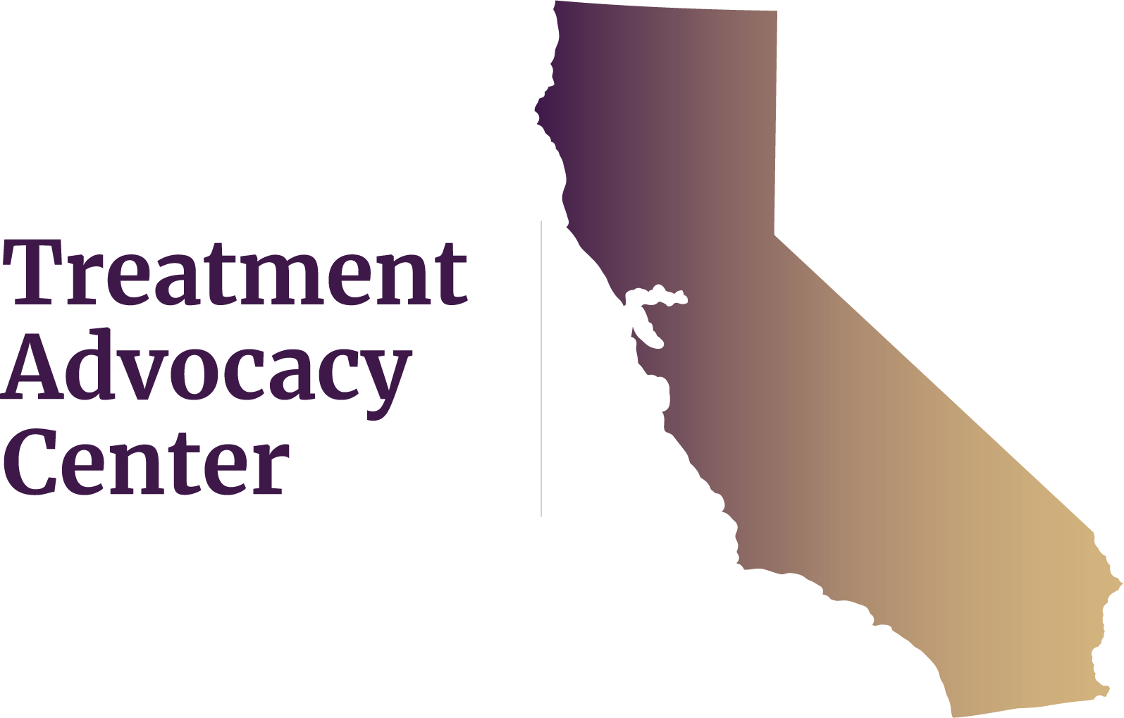 State of California next to Treatment Advocacy Center text, symbolizing local severe mental illness data, laws, and resources