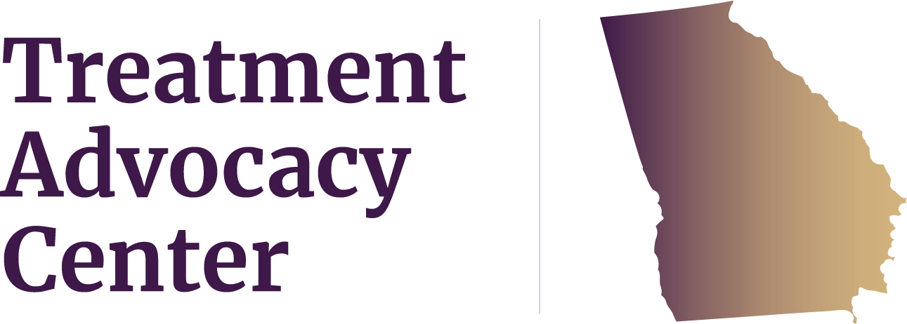 State of Georgia next to Treatment Advocacy Center text, symbolizing local severe mental illness data, laws, and resources