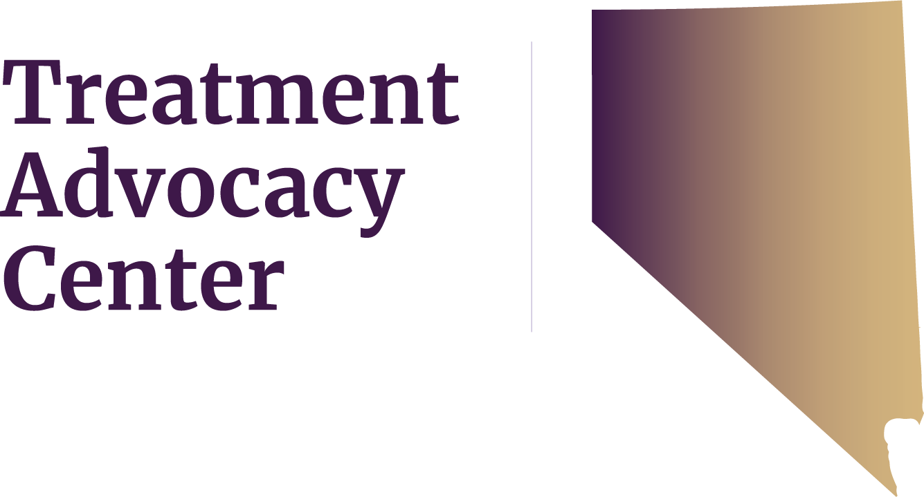 State of Nevada next to Treatment Advocacy Center text, symbolizing local severe mental illness data, laws, and resources