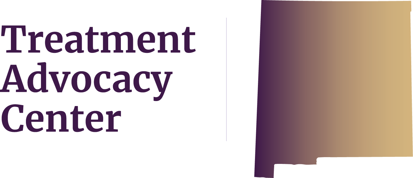 State of New Mexico next to Treatment Advocacy Center text, symbolizing local severe mental illness data, laws, and resources