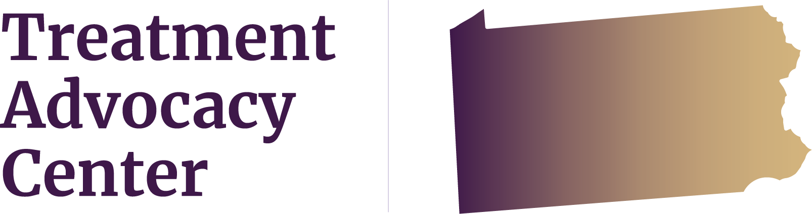 State of Pennsylvania next to Treatment Advocacy Center text, symbolizing local severe mental illness data, laws, and resources