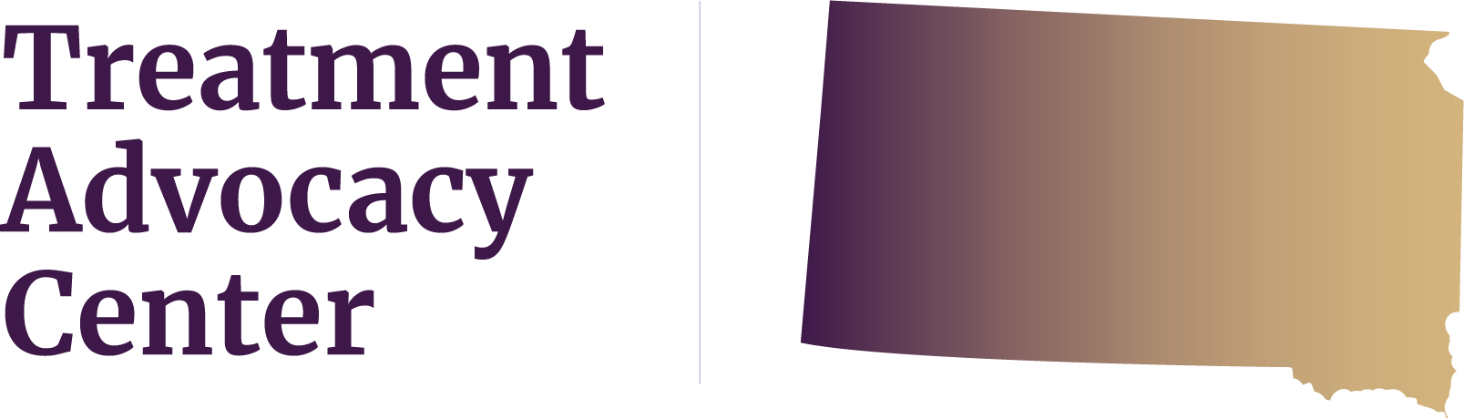 State of South Dakota next to Treatment Advocacy Center text, symbolizing local severe mental illness data, laws, and resources