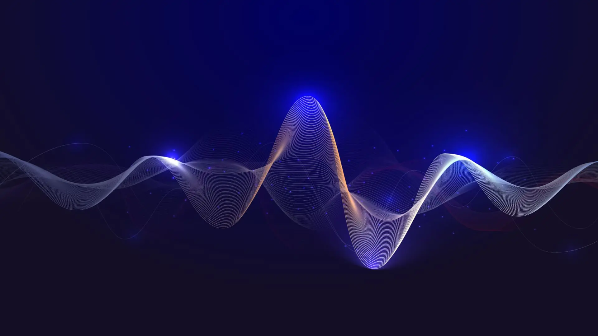 a purple and gold soundwave