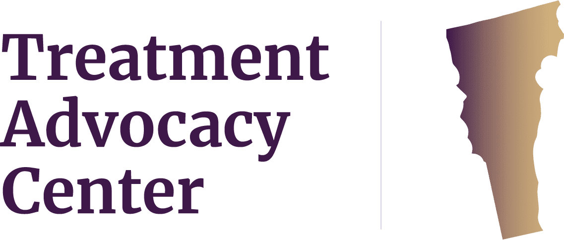 State of Vermont next to Treatment Advocacy Center text, symbolizing local severe mental illness data, laws, and resources