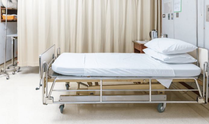 single psychiatric hospital bed