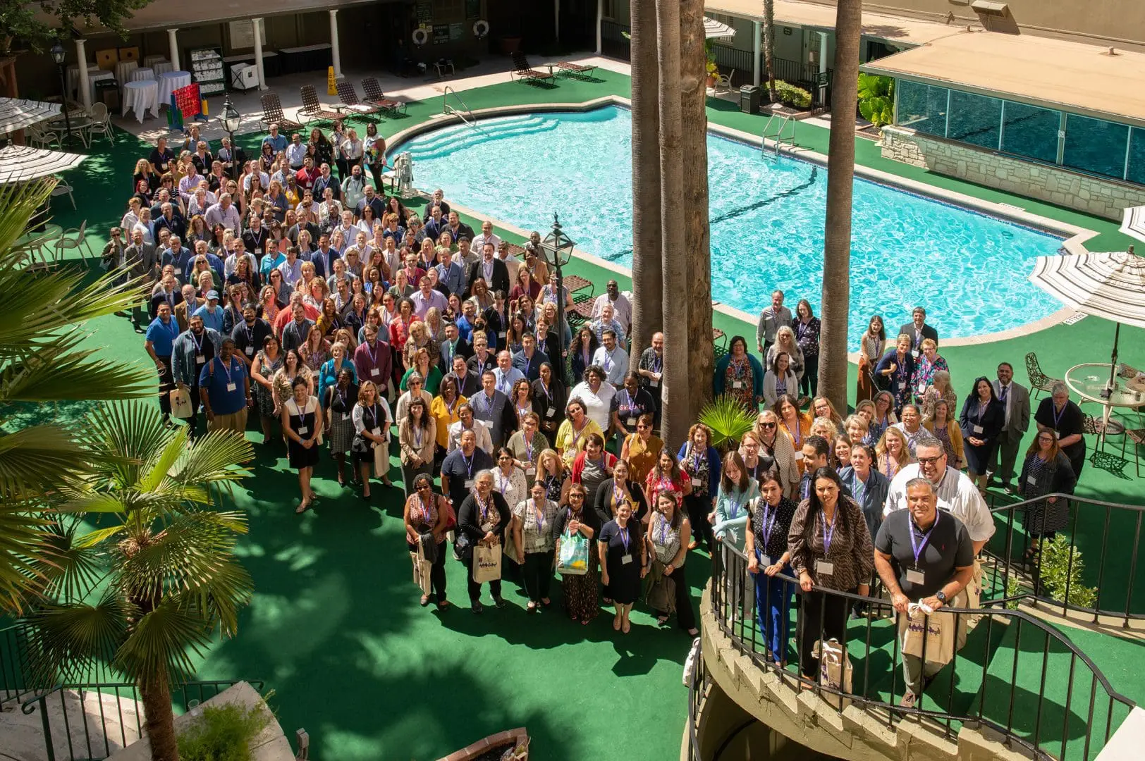 people gathered at pool