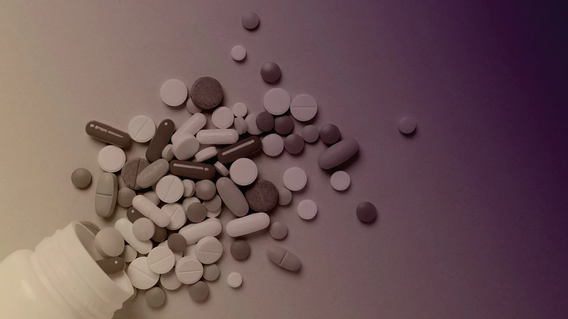 Medication for severe mental illness coming out of a bottle