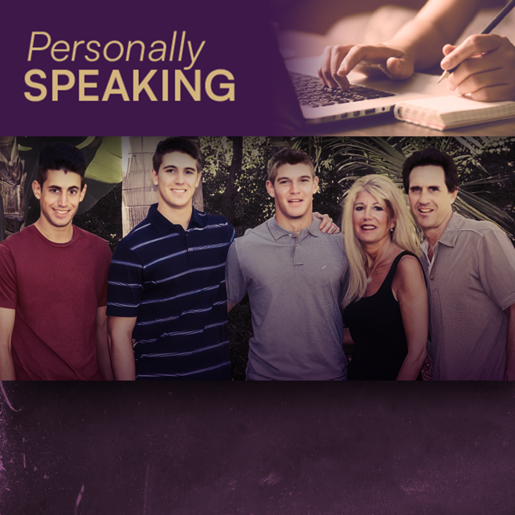 A TAC Personally speaking image showing the family of Allen and Brandon Nelson