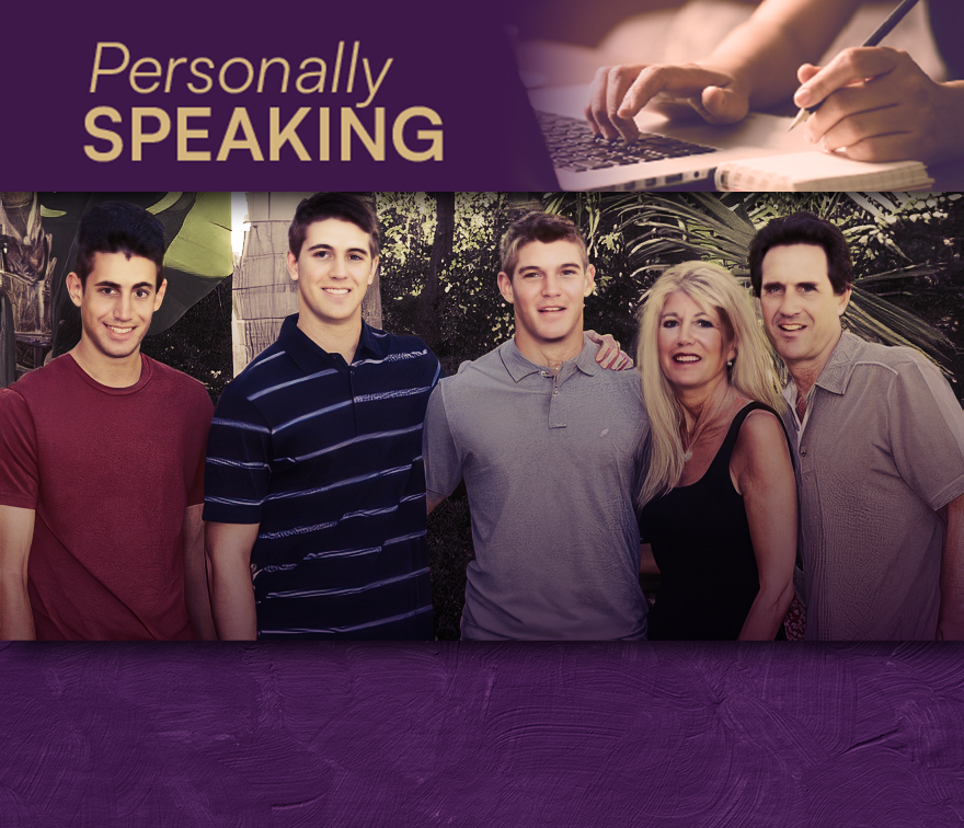 A TAC Personally speaking image showing the family of Allen and Brandon Nelson